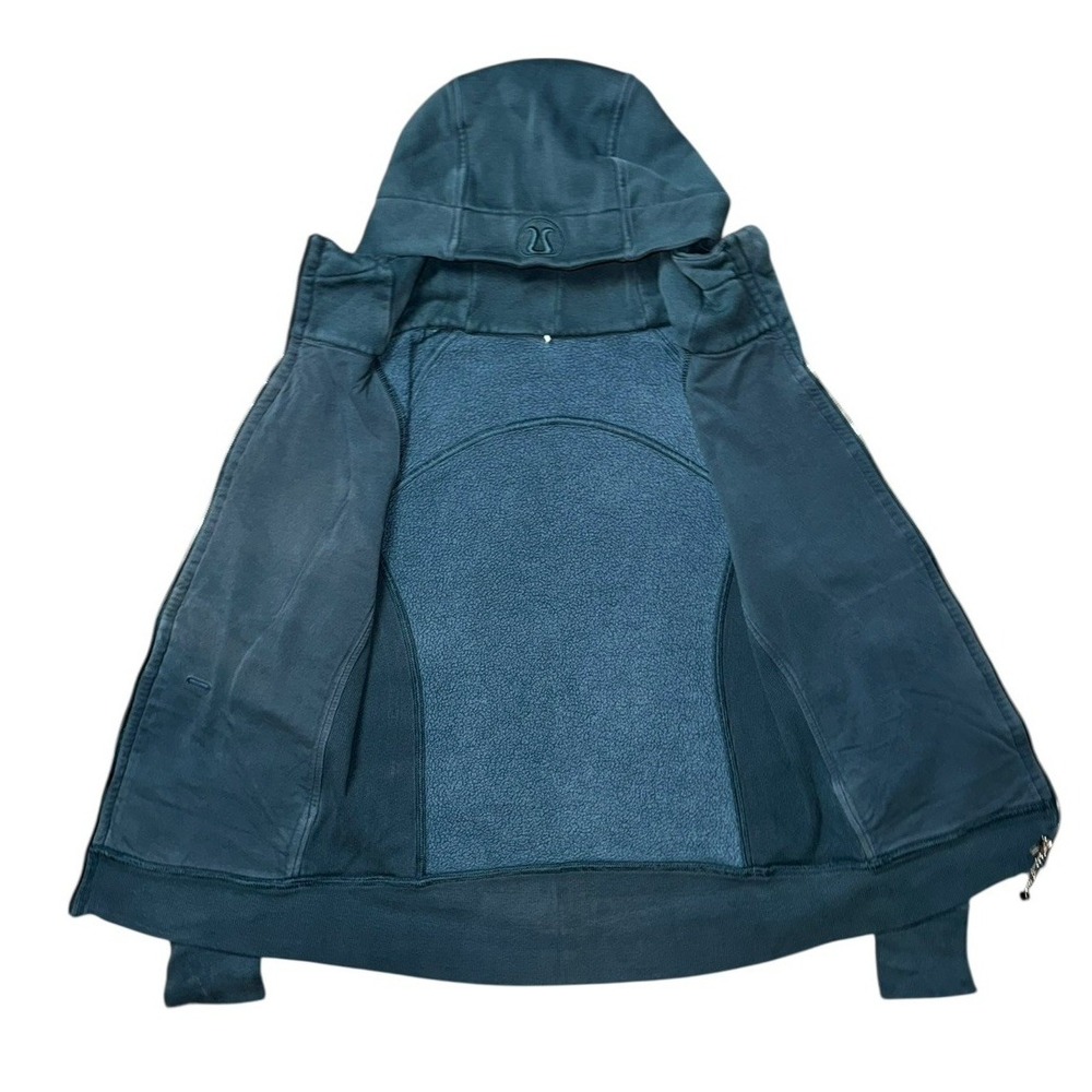 Lululemon Jacket Women 8 Scuba Hood Pocket Zip Up Coat Logo Cruise Run‎ Gym Core - Picture 3 of 10